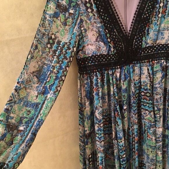 Betsey Johnson Dress Cold Shoulder Crochet Trim 4 - Picture 4 of 8